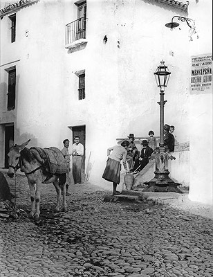 collecting water  